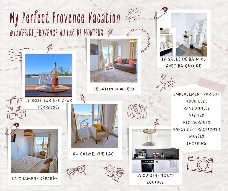 Lakeside Provence - Appartement 4 Etoiles Face Au Lac De Monteux Exterior foto